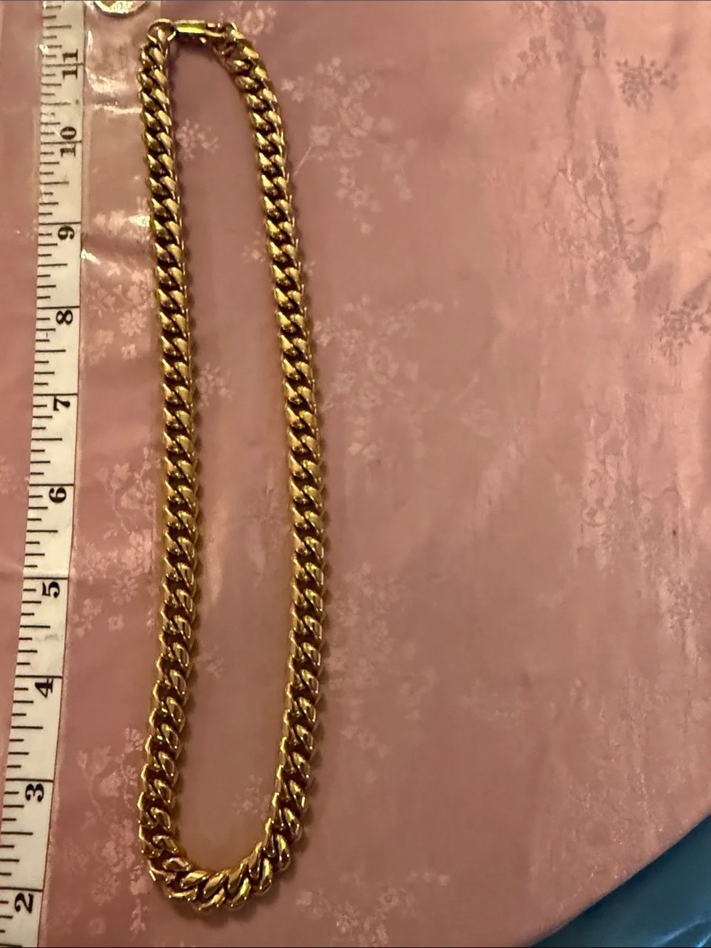 Gold Tone Cuban Link Necklace